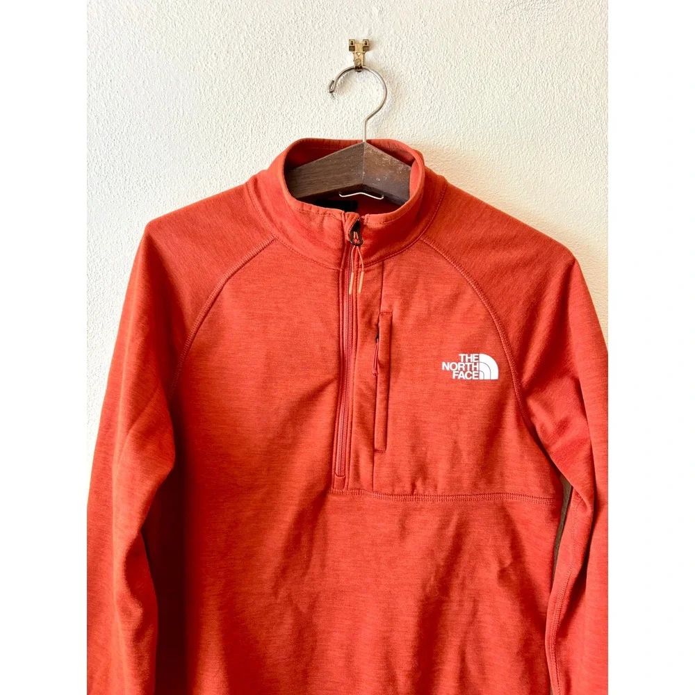 The North Face Mens Canyonlands Half-Zip Fleece Pullover Orange Size S Outfoor